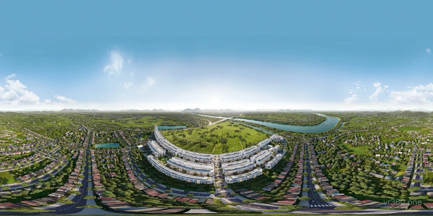 Panorama 360 render từ model 3D Entra City Bắc Giang – tour 3D 360 VR360 ONE