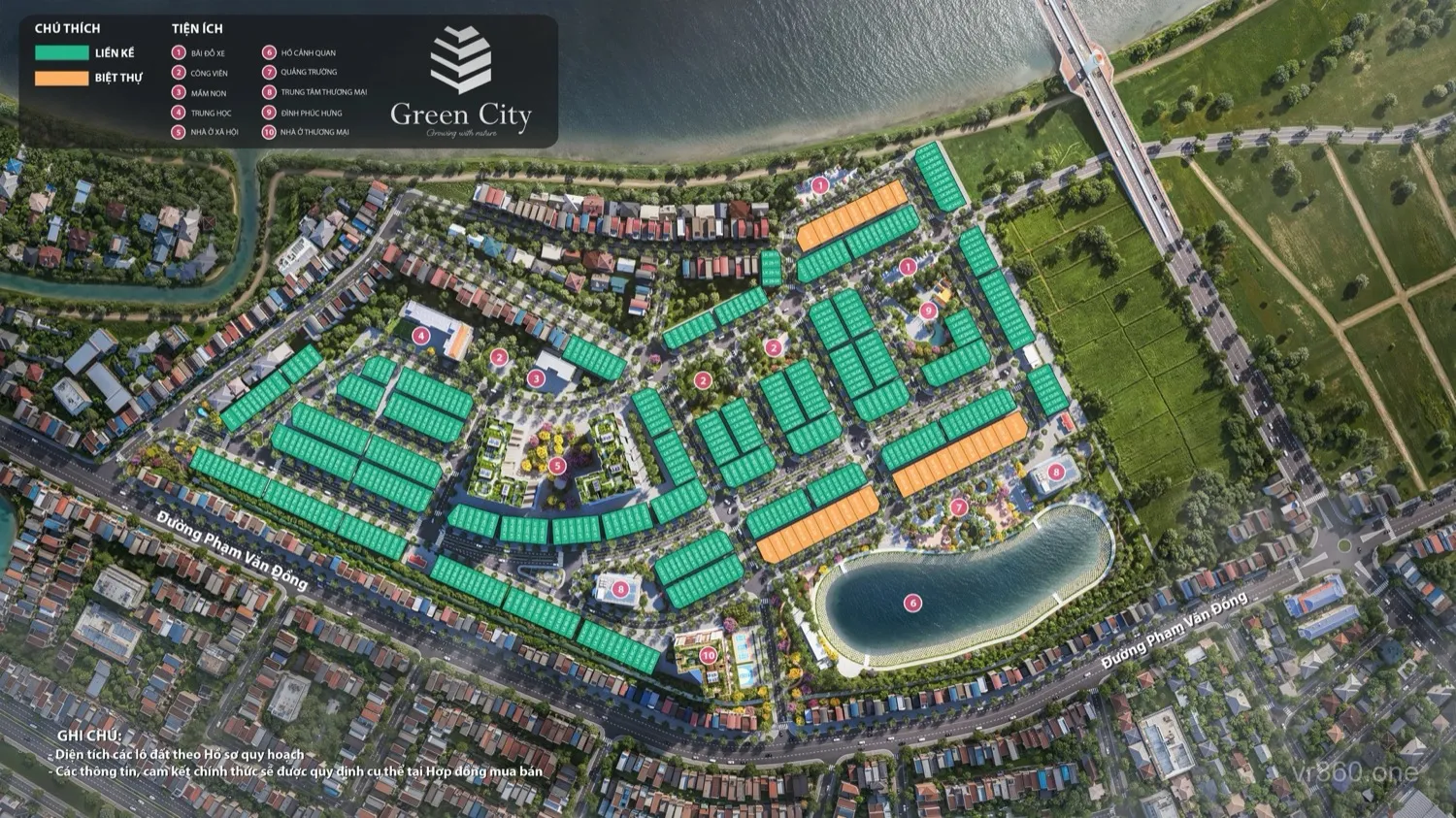 Mặt bằng phân lô bán hàng trên sa bàn ảo 3D 360 Green City – VR360 ONE