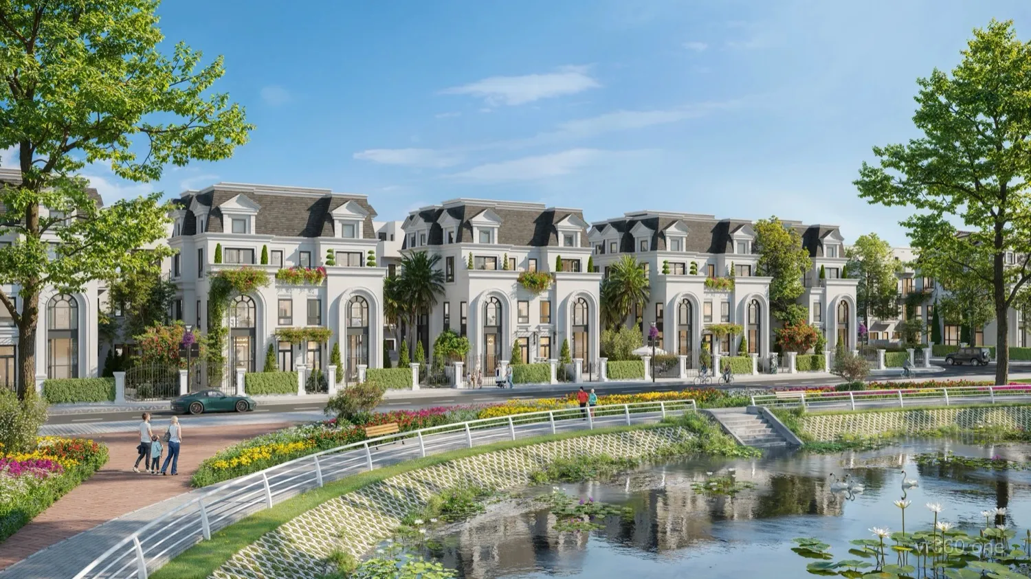 Diễn họa 3D phối cảnh biệt thự Green City Tuyên Quang – VR360 ONE